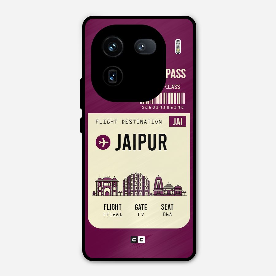 Jaipur Boarding Pass Metal Back Case for iQOO 12