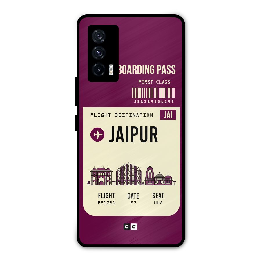 Jaipur Boarding Pass Metal Back Case for iQOO 7 5G