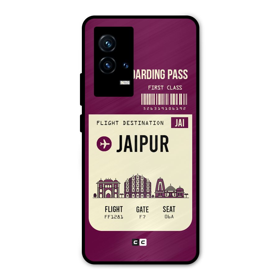 Jaipur Boarding Pass Metal Back Case for iQOO 9 5G