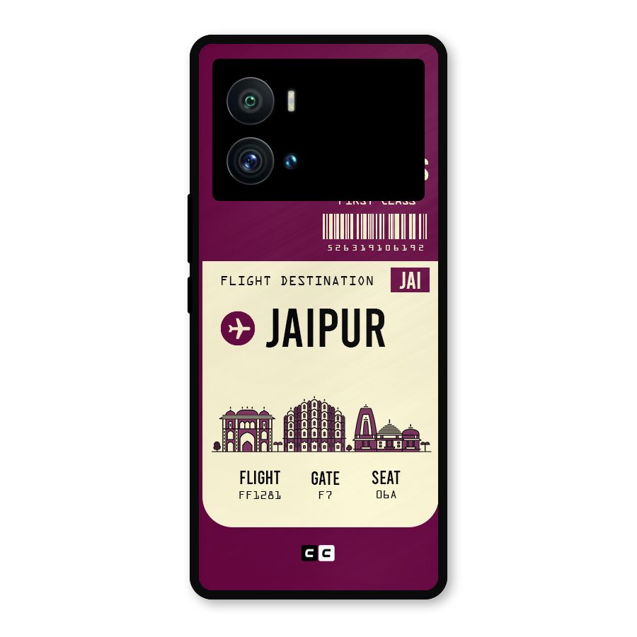 Jaipur Boarding Pass Metal Back Case for iQOO 9 Pro