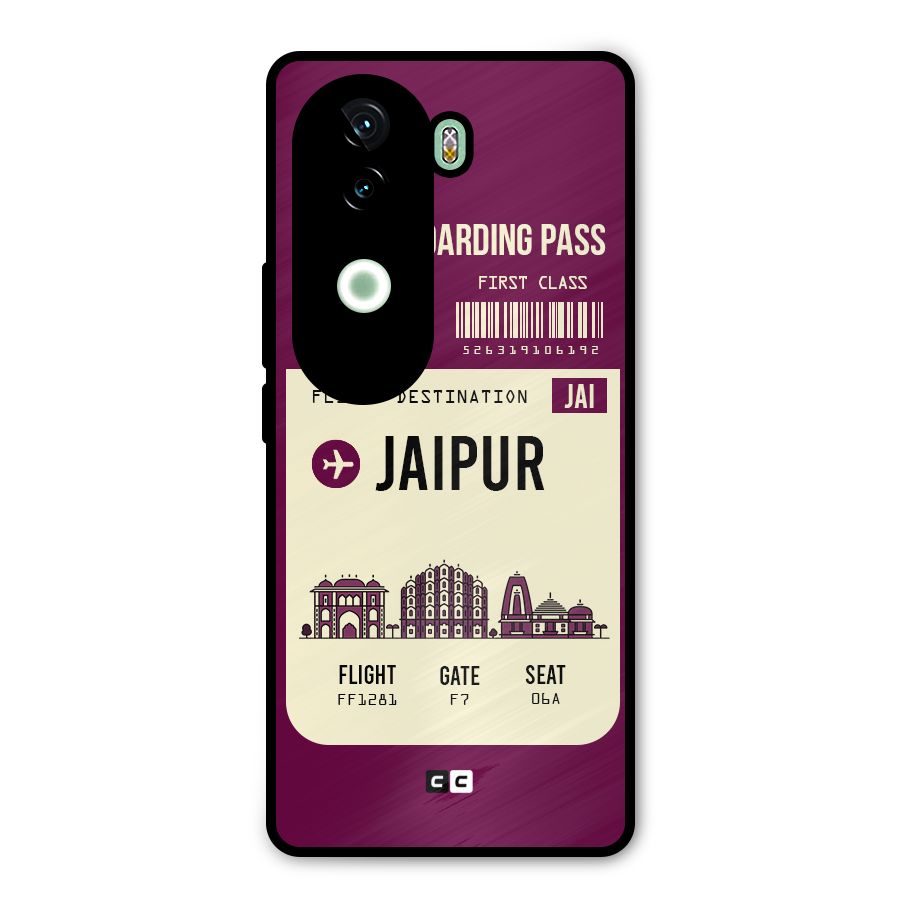 Jaipur Boarding Pass Metal Back Case for iQOO Z9s