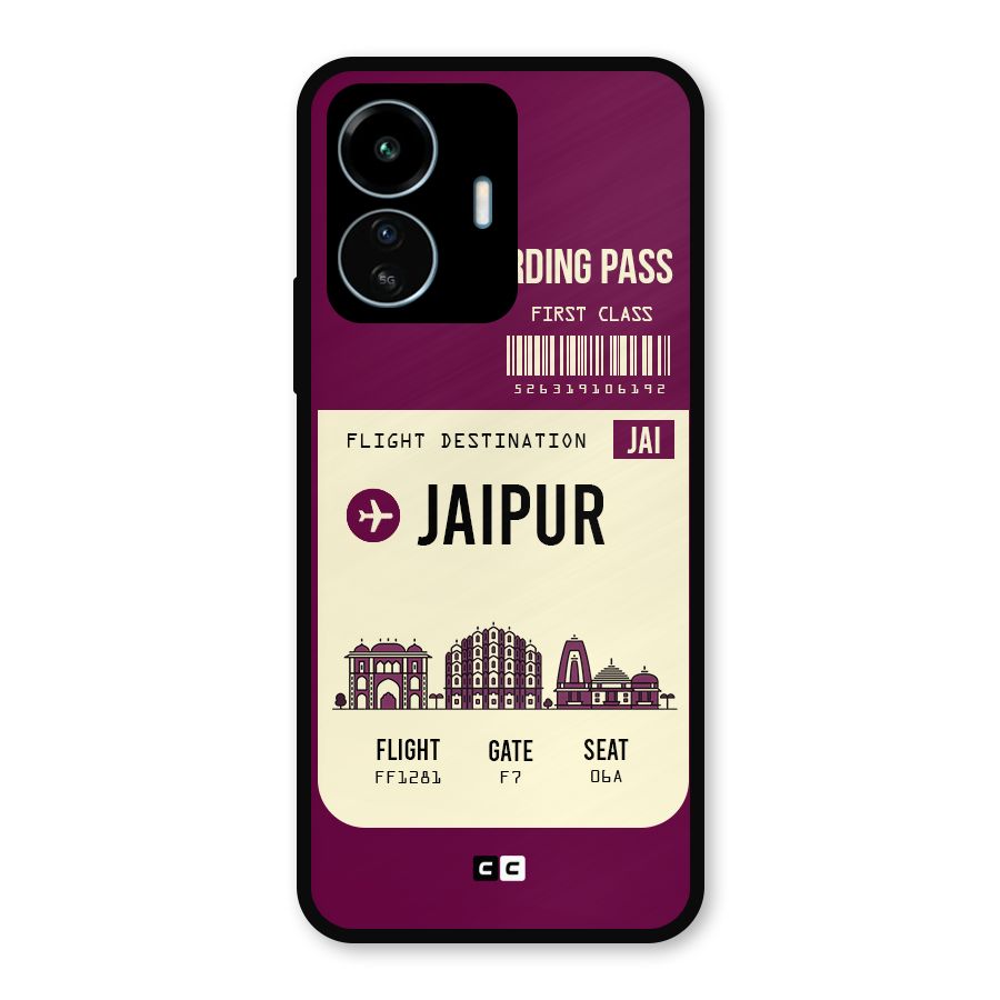 Jaipur Boarding Pass Metal Back Case for vivo iQOO Z6 Lite 5G