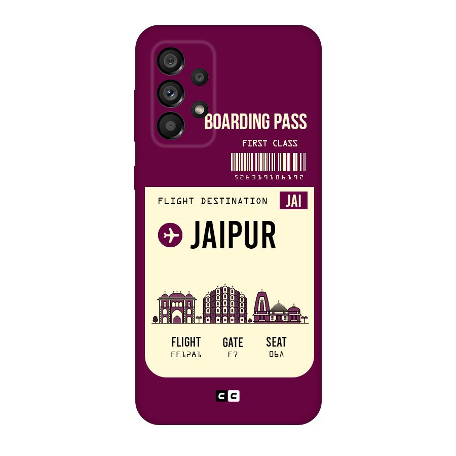 Jaipur Boarding Pass Original Polycarbonate Back Case for Galaxy A73 5G