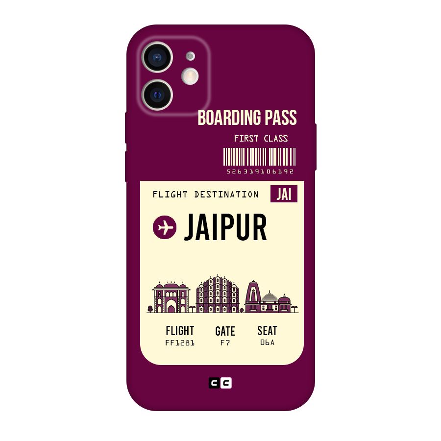 Jaipur Boarding Pass Original Polycarbonate Back Case for iPhone 12