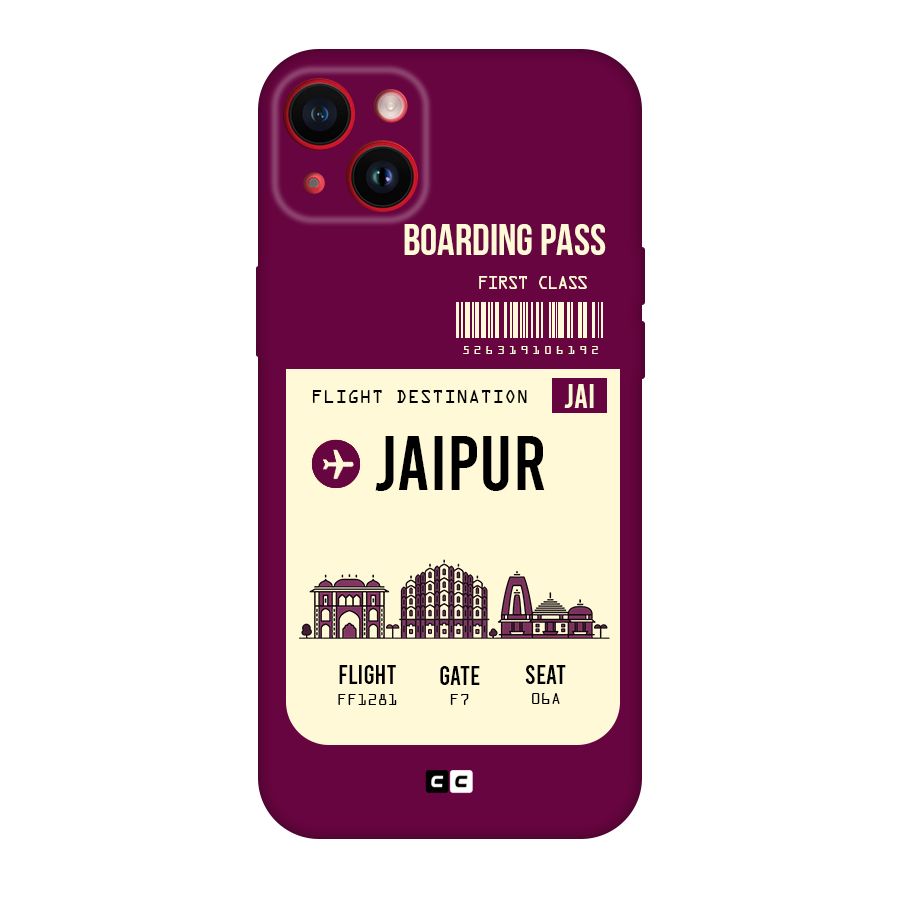 Jaipur Boarding Pass Original Polycarbonate Back Case for iPhone 14 Plus