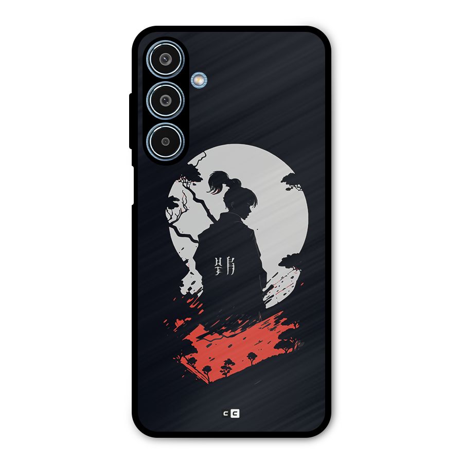 Japanese Warrior Metal Back Case for Galaxy M35