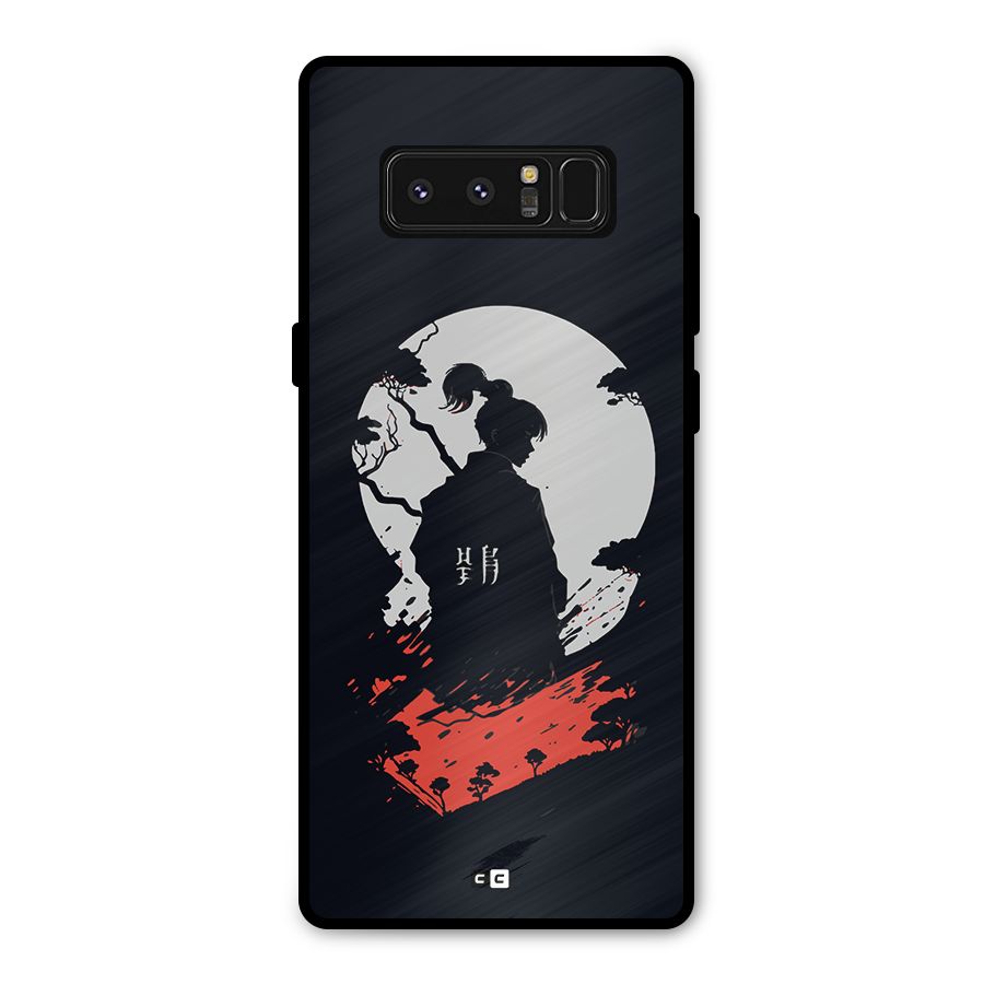 Japanese Warrior Metal Back Case for Galaxy Note 8