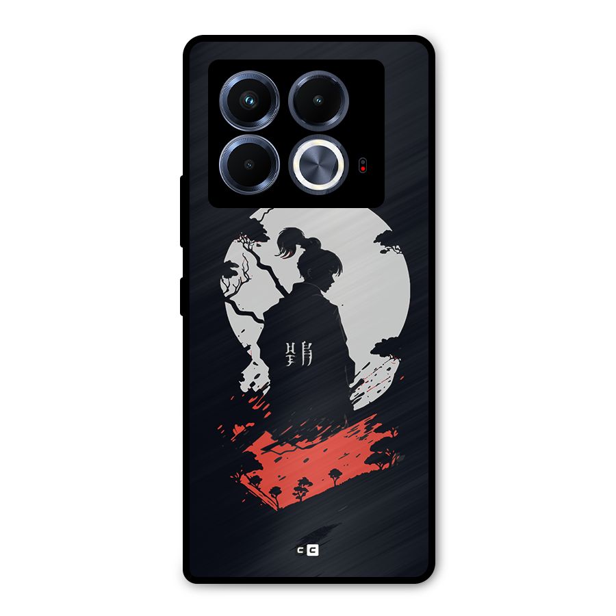 Japanese Warrior Metal Back Case for Infinix Note 40 5G