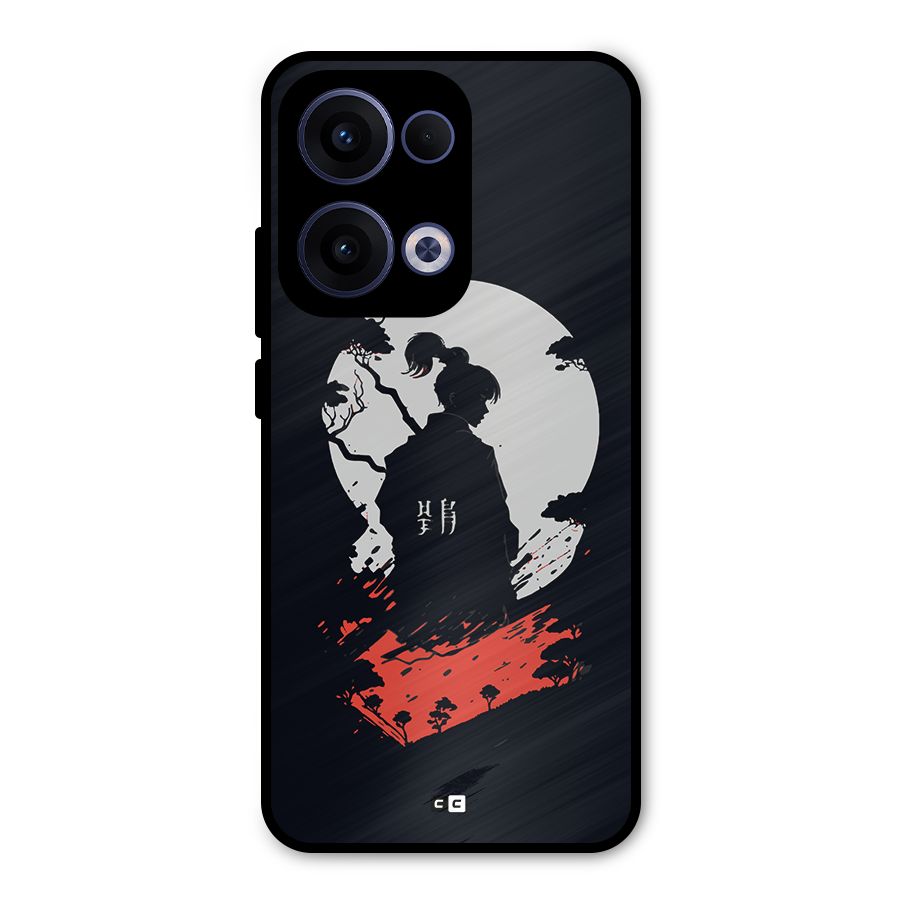 Japanese Warrior Metal Back Case for Oppo Reno13