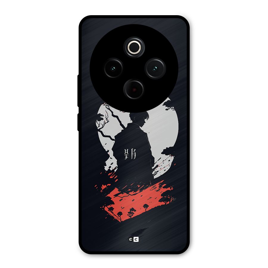 Japanese Warrior Metal Back Case for Vivo T4
