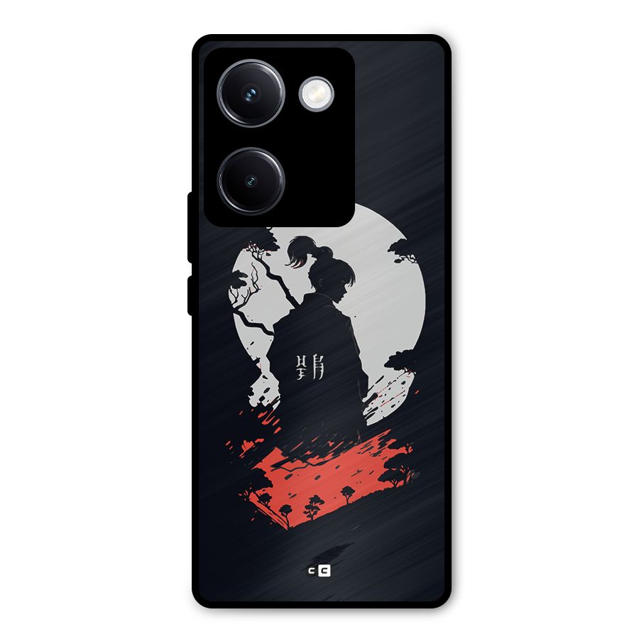 Japanese Warrior Metal Back Case for Vivo Y300 Plus
