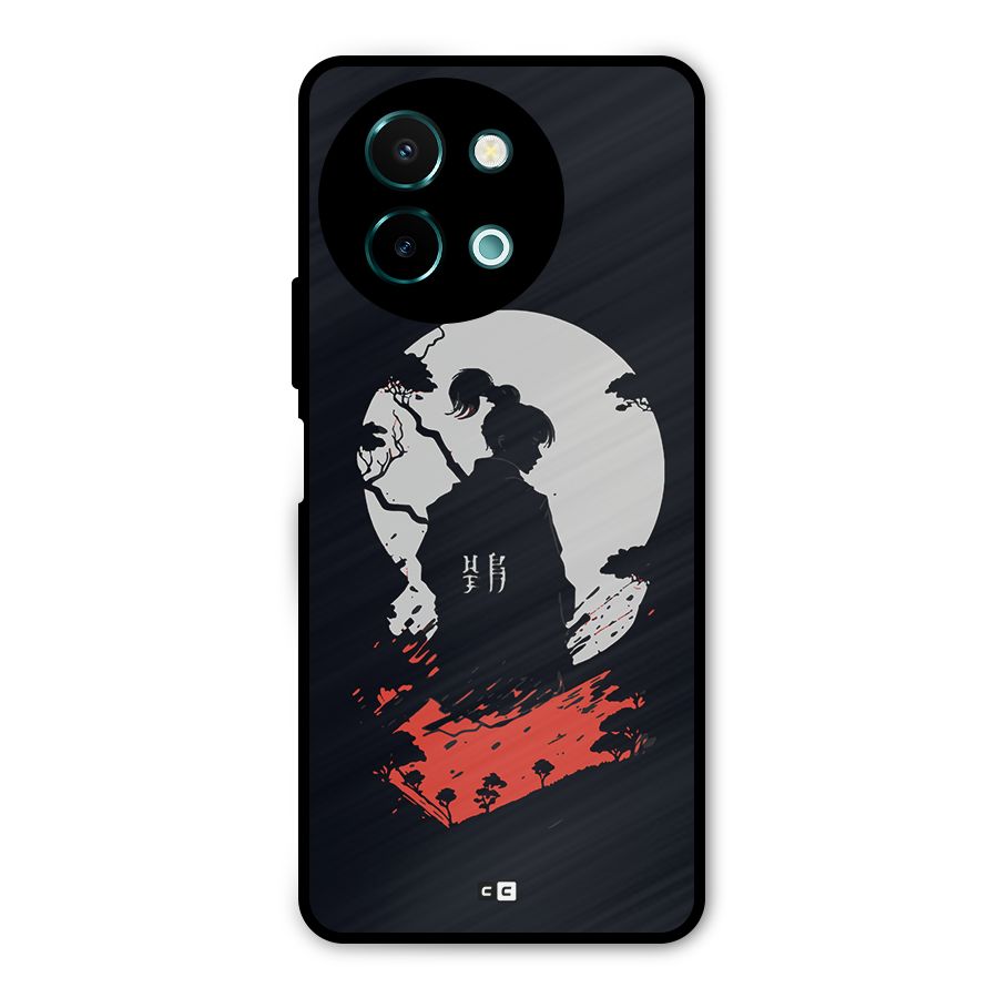 Japanese Warrior Metal Back Case for Vivo Y58