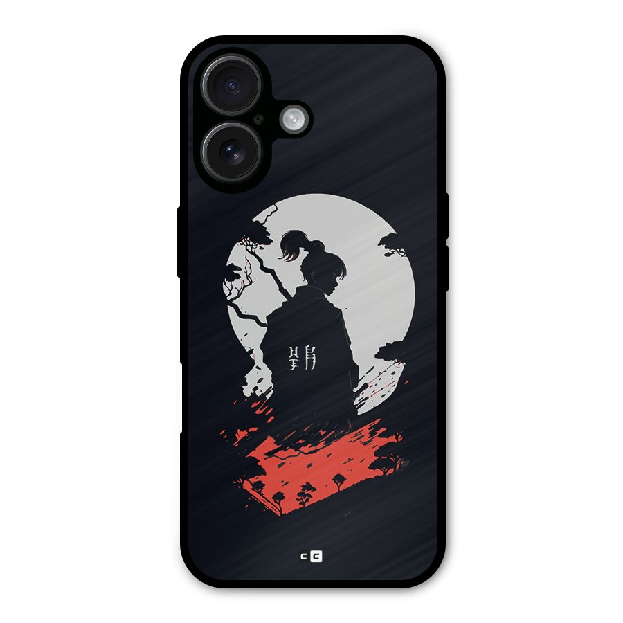 Japanese Warrior Metal Back Case for iPhone 16