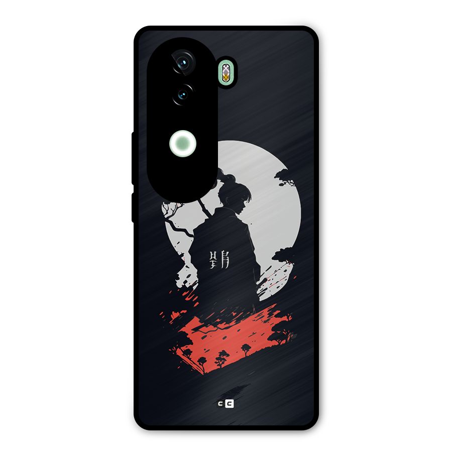 Japanese Warrior Metal Back Case for iQOO Z9s
