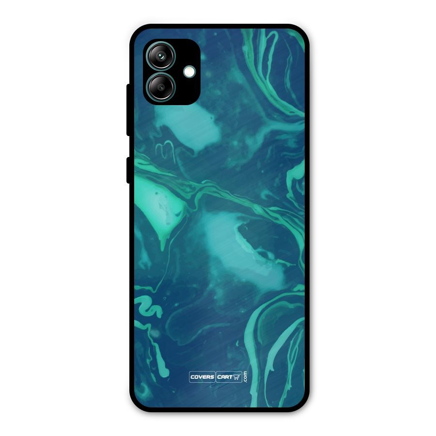 Jazzy Green Marble Texture Metal Back Case for Galaxy A04