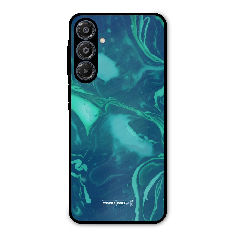 Jazzy Green Marble Texture Metal Back Case for Galaxy A16 5G