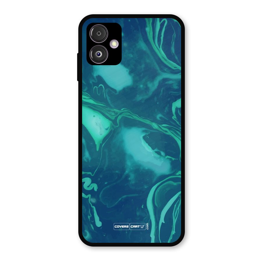 Jazzy Green Marble Texture Metal Back Case for Galaxy F14