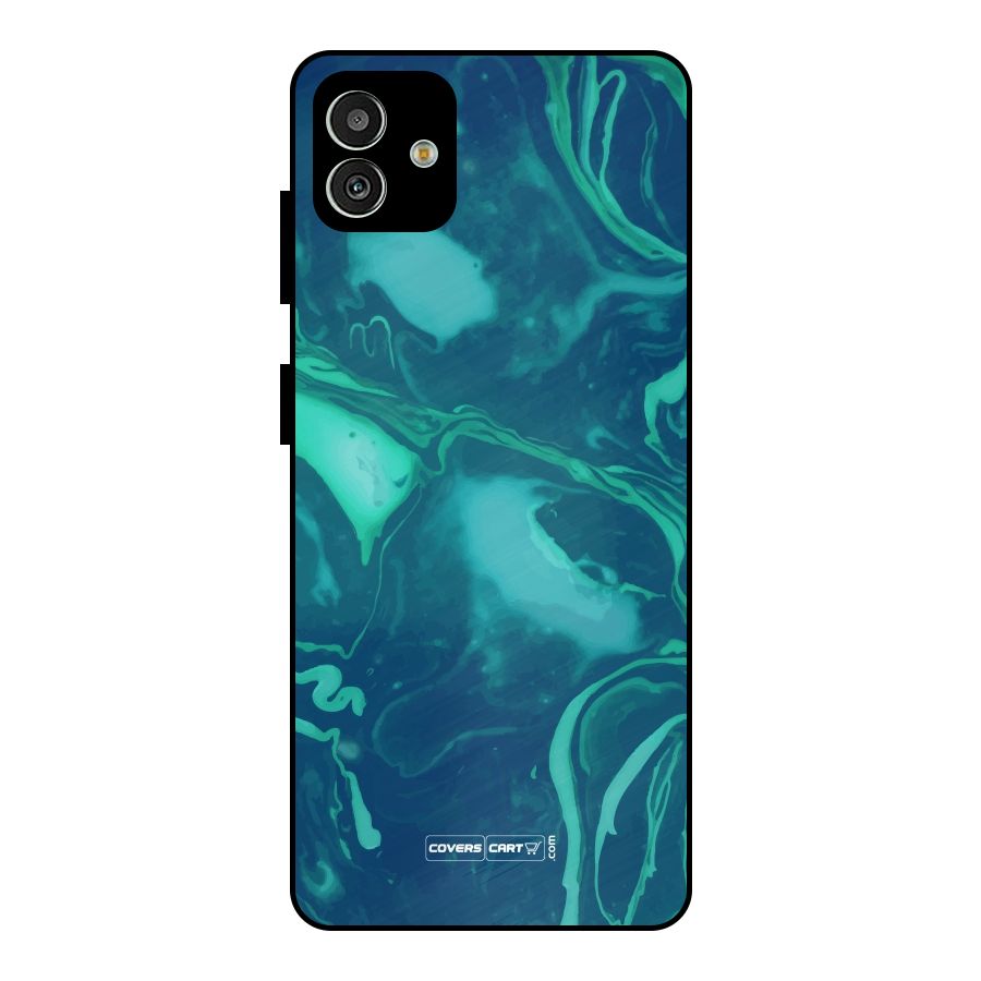 Jazzy Green Marble Texture Metal Back Case for Galaxy M13 5G