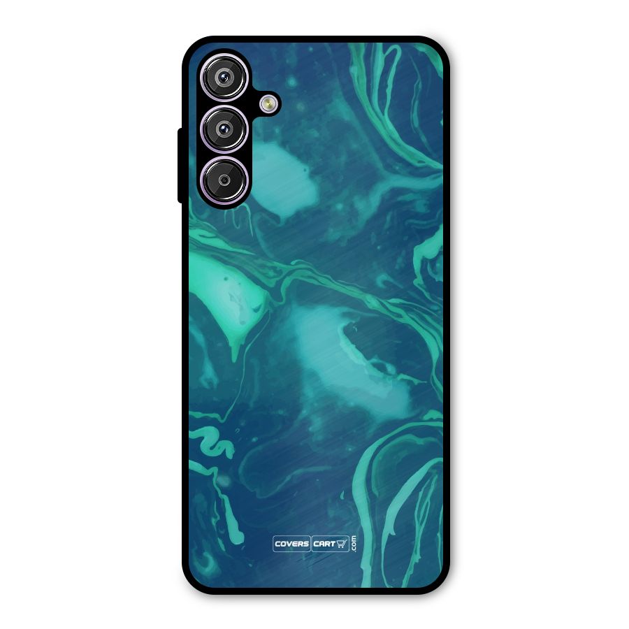Jazzy Green Marble Texture Metal Back Case for Galaxy M15