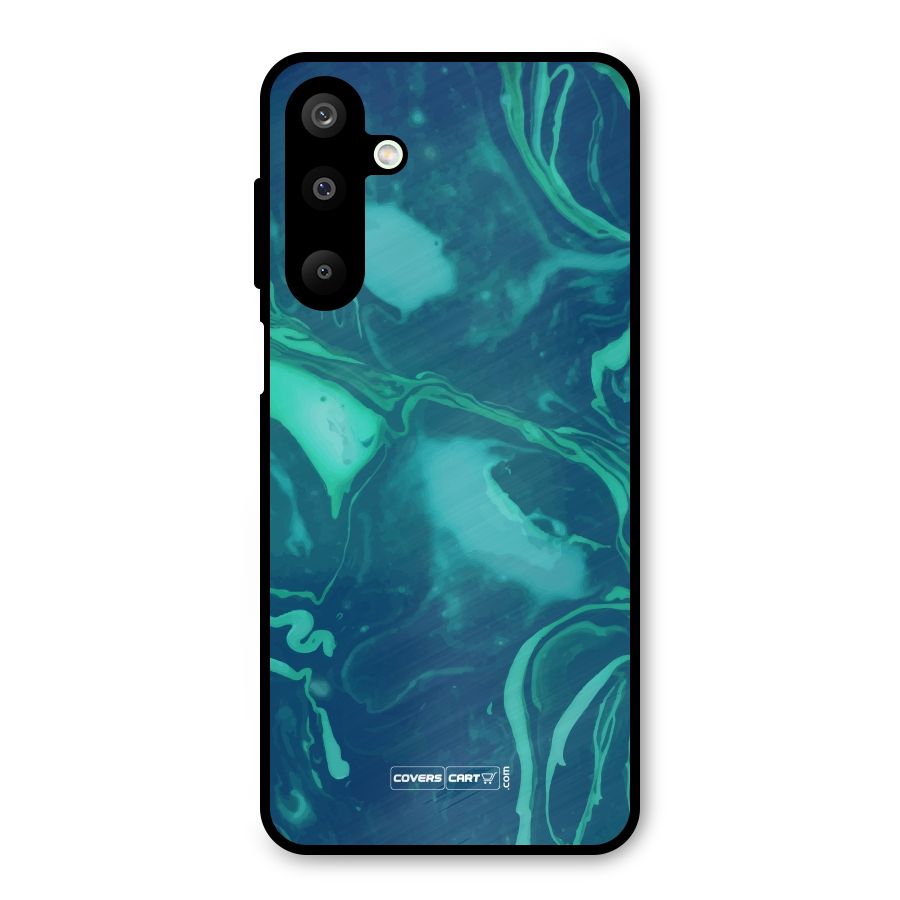 Jazzy Green Marble Texture Metal Back Case for Galaxy M16