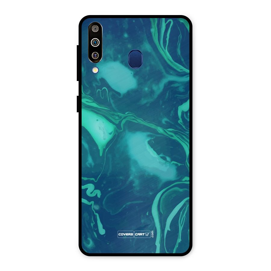 Jazzy Green Marble Texture Metal Back Case for Galaxy M30