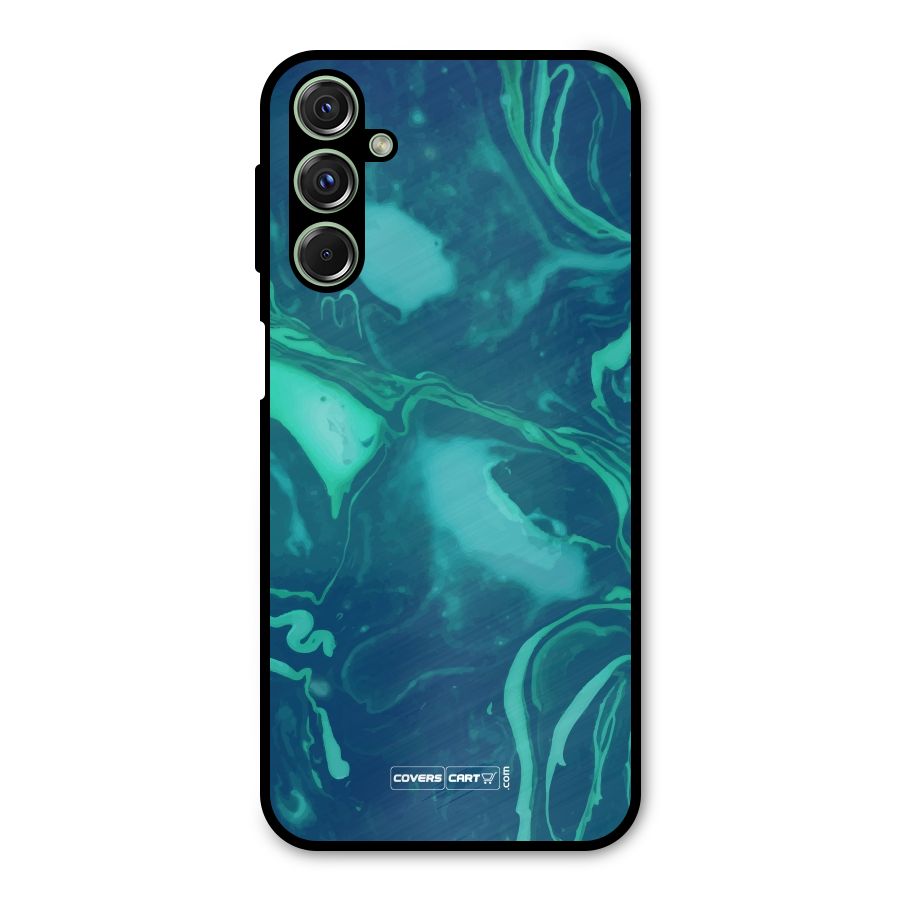 Jazzy Green Marble Texture Metal Back Case for Galaxy M34
