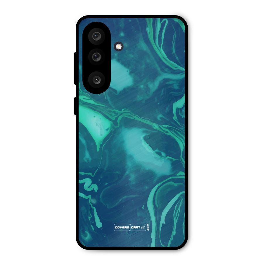 Jazzy Green Marble Texture Metal Back Case for Galaxy M56
