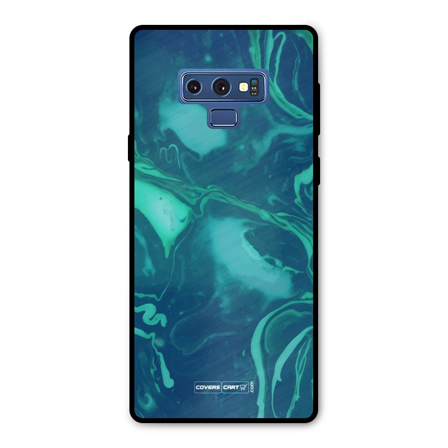 Jazzy Green Marble Texture Metal Back Case for Galaxy Note 9