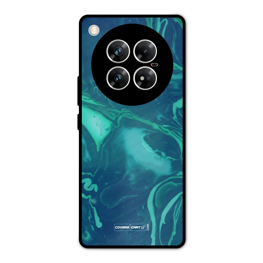 Jazzy Green Marble Texture Metal Back Case for Infinix Zero 40 5G