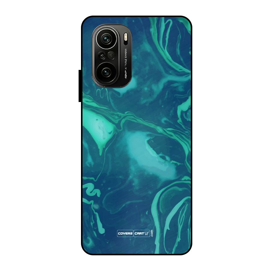 Jazzy Green Marble Texture Metal Back Case for Mi 11X Pro