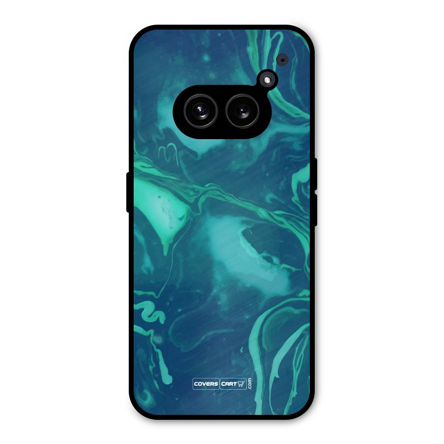 Jazzy Green Marble Texture Metal Back Case for Nothing Phone 2a Plus