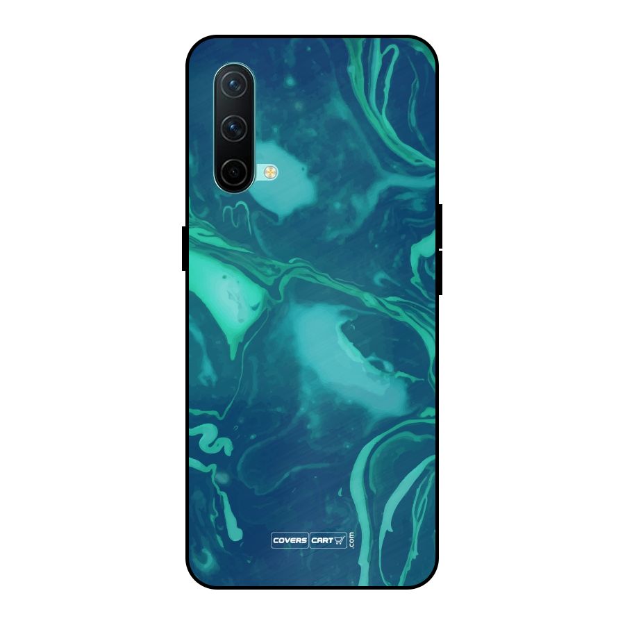 Jazzy Green Marble Texture Metal Back Case for OnePlus Nord CE 5G