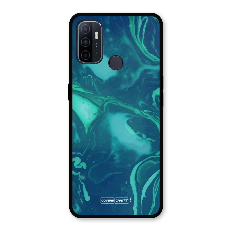 Jazzy Green Marble Texture Metal Back Case for Oppo A53