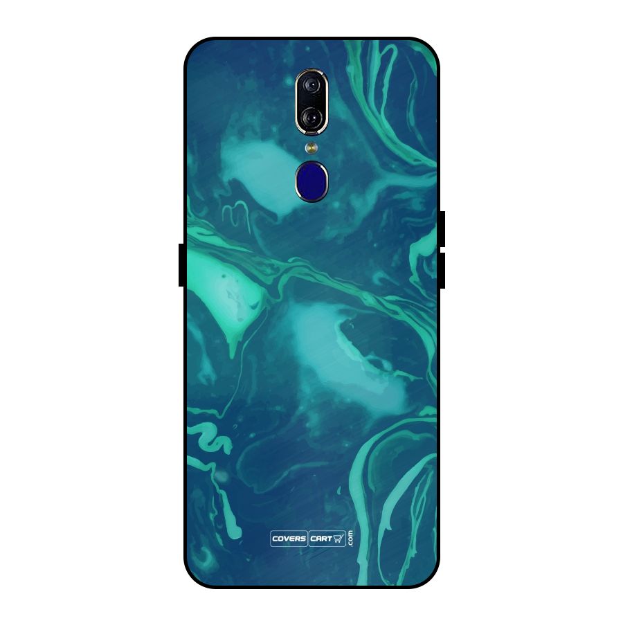 Jazzy Green Marble Texture Metal Back Case for Oppo F11