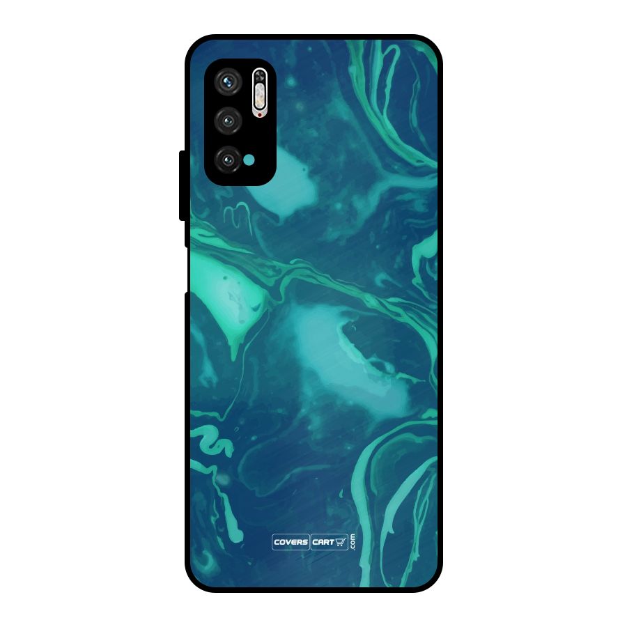 Jazzy Green Marble Texture Metal Back Case for Poco M3 Pro 5G
