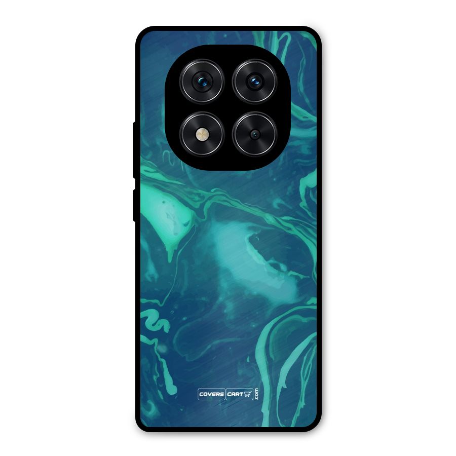 Jazzy Green Marble Texture Metal Back Case for Poco X7