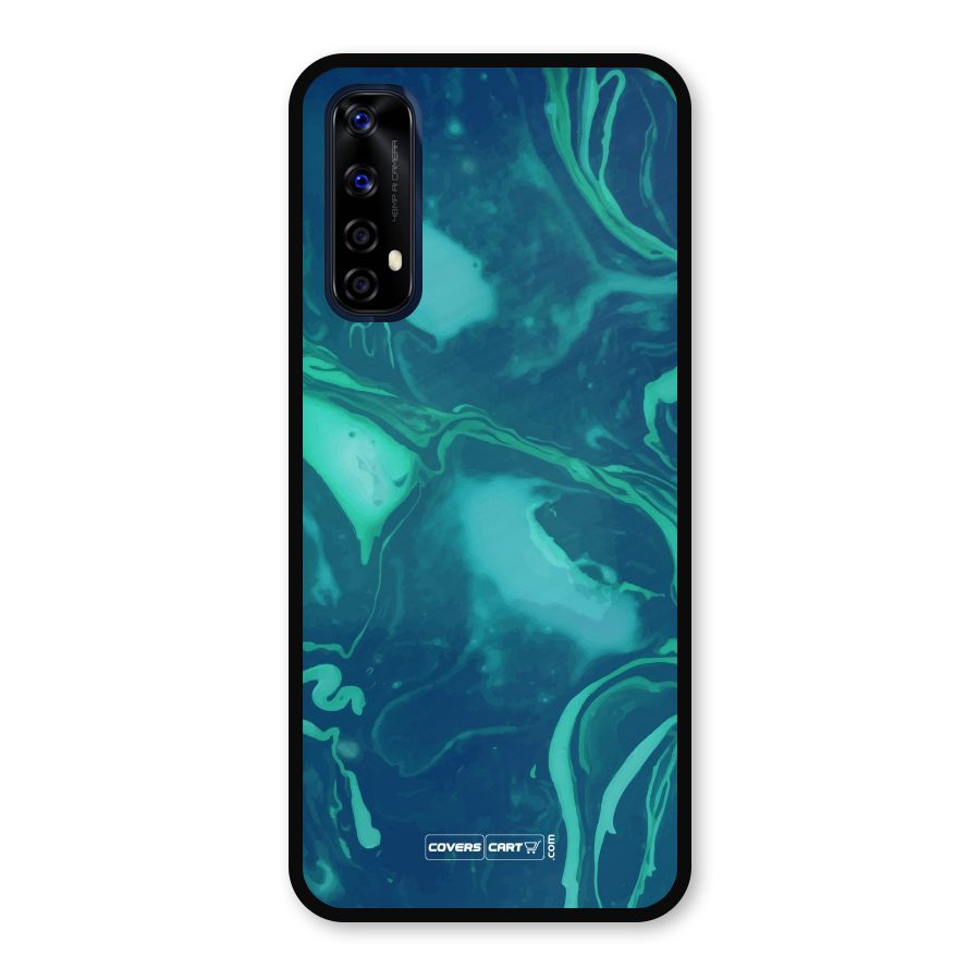 Jazzy Green Marble Texture Metal Back Case for Realme 7