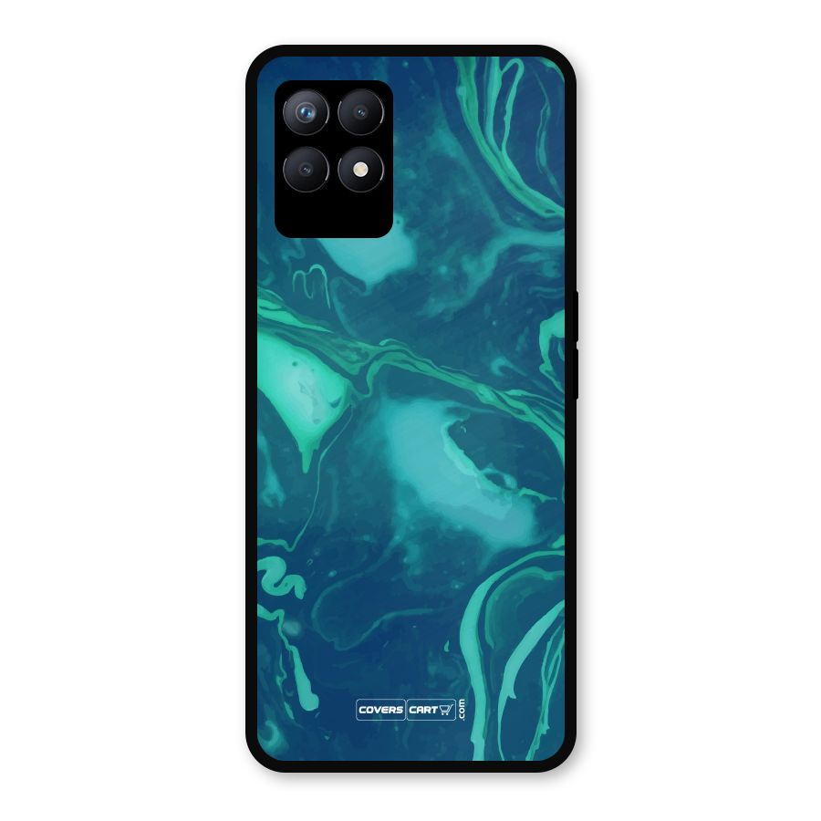 Jazzy Green Marble Texture Metal Back Case for Realme 8i