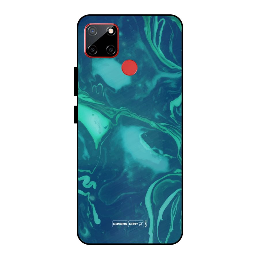 Jazzy Green Marble Texture Metal Back Case for Realme C12