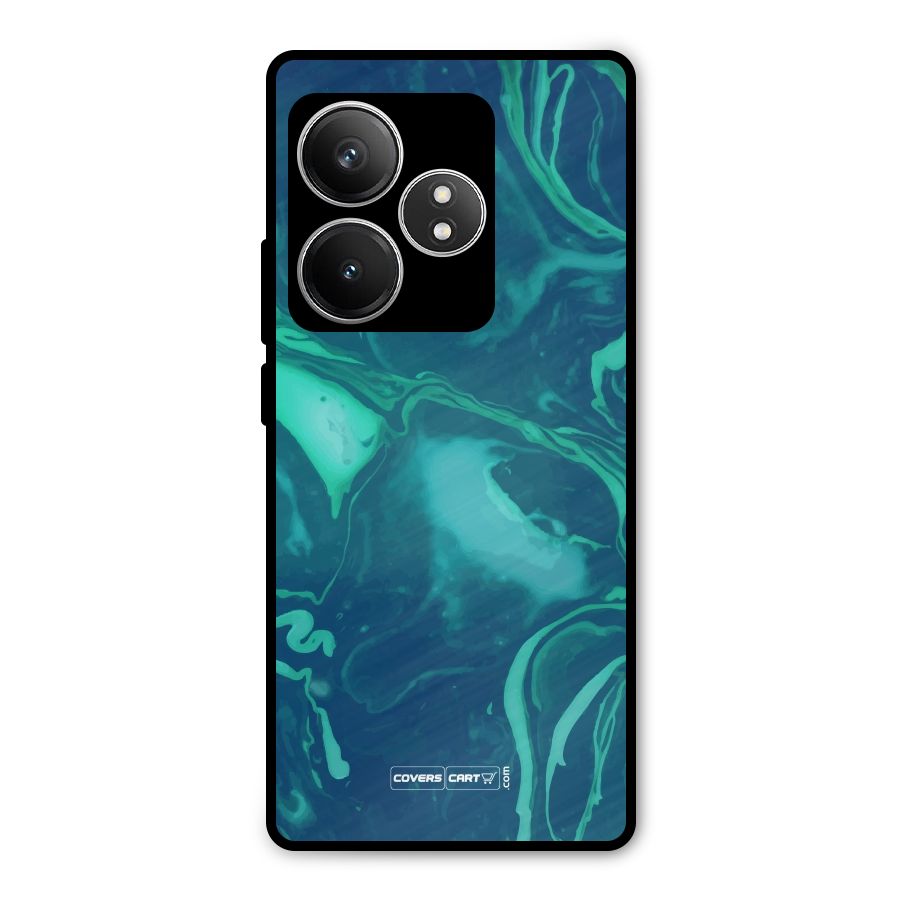 Jazzy Green Marble Texture Metal Back Case for Realme GT 6T