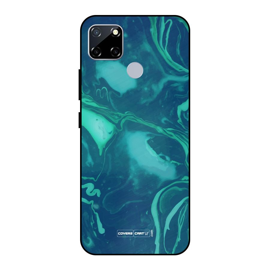 Jazzy Green Marble Texture Metal Back Case for Realme Narzo 20