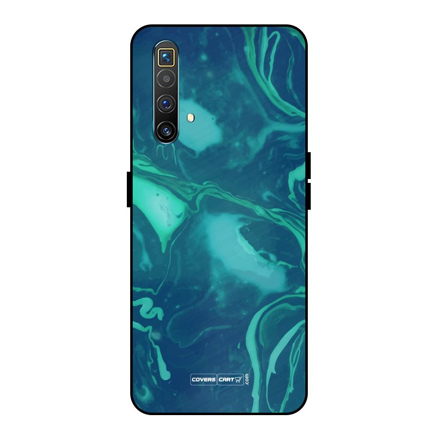 Jazzy Green Marble Texture Metal Back Case for Realme X3