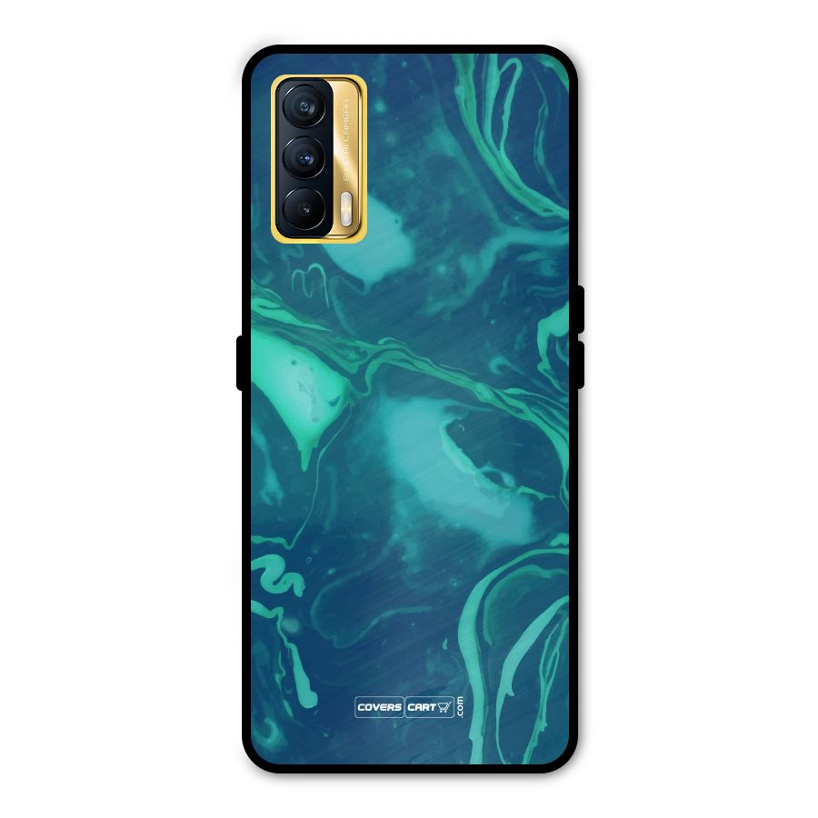Jazzy Green Marble Texture Metal Back Case for Realme X7