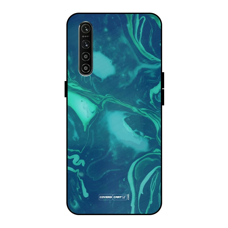 Jazzy Green Marble Texture Metal Back Case for Realme XT