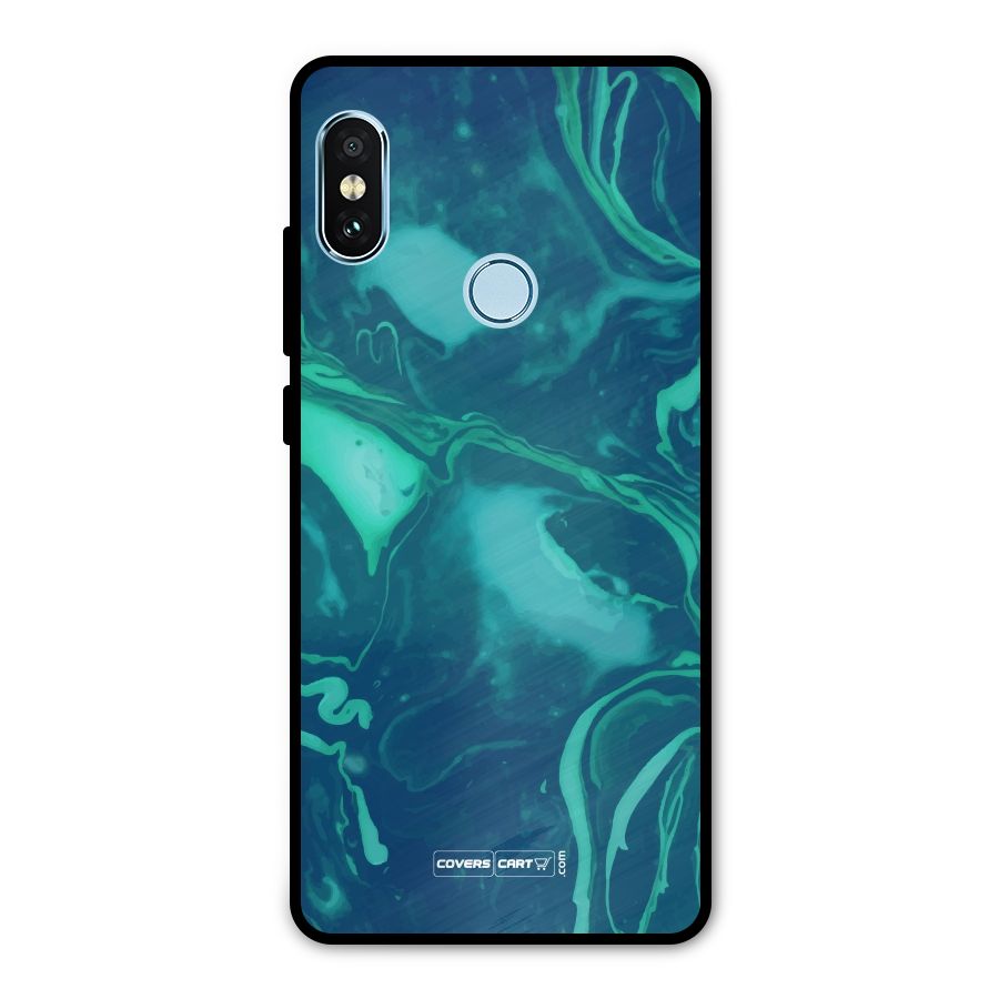 Jazzy Green Marble Texture Metal Back Case for Redmi Note 5 Pro