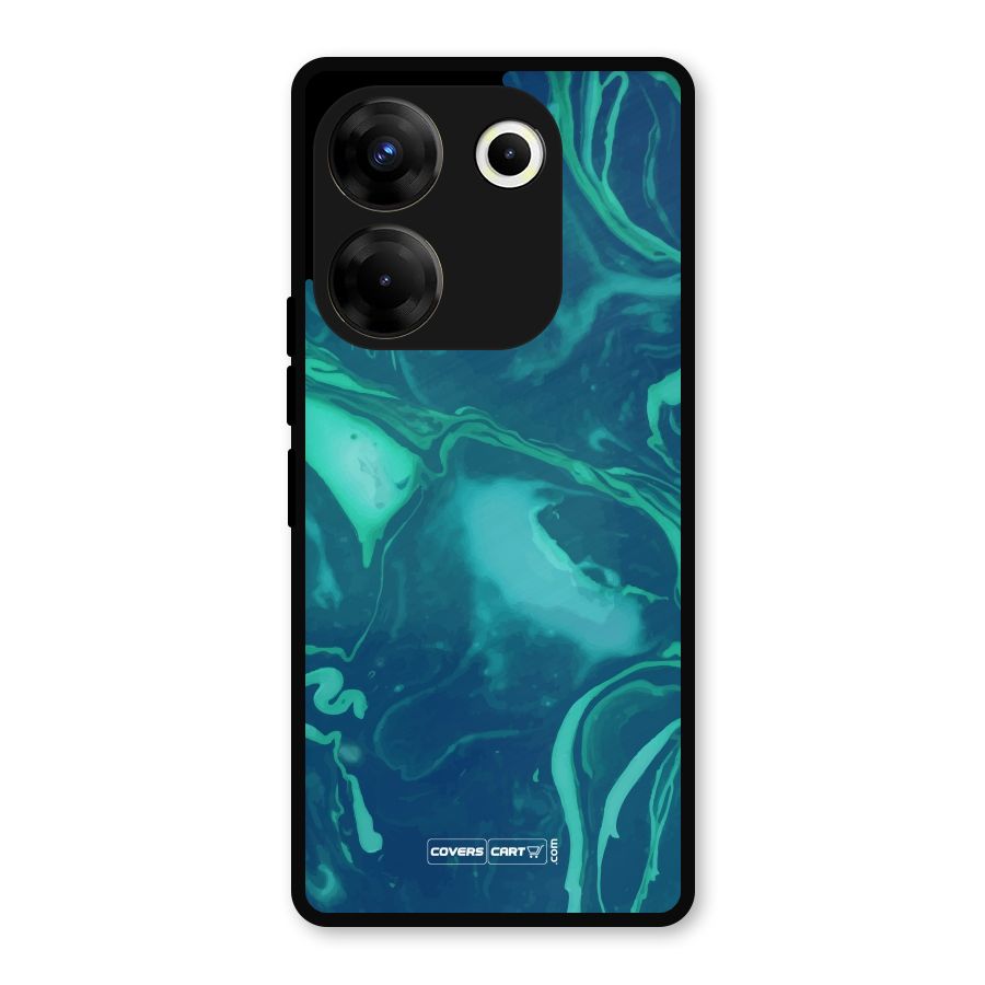 Jazzy Green Marble Texture Metal Back Case for Tecno Camon 20