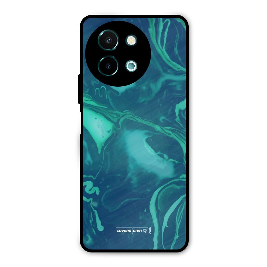 Jazzy Green Marble Texture Metal Back Case for Vivo Y58
