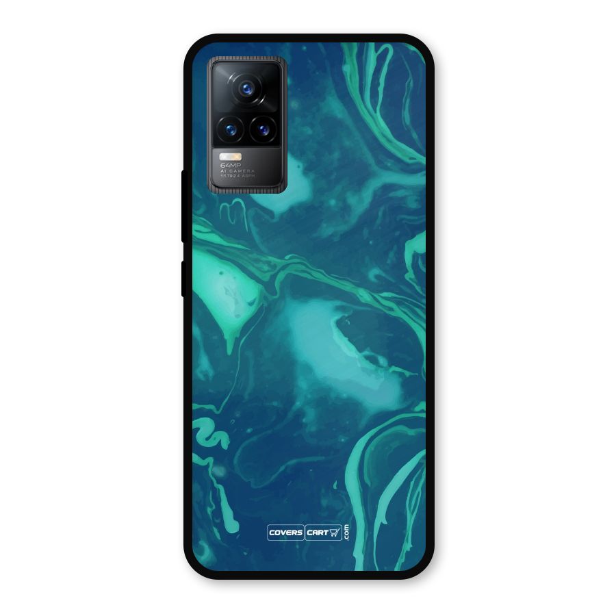 Jazzy Green Marble Texture Metal Back Case for Vivo Y73