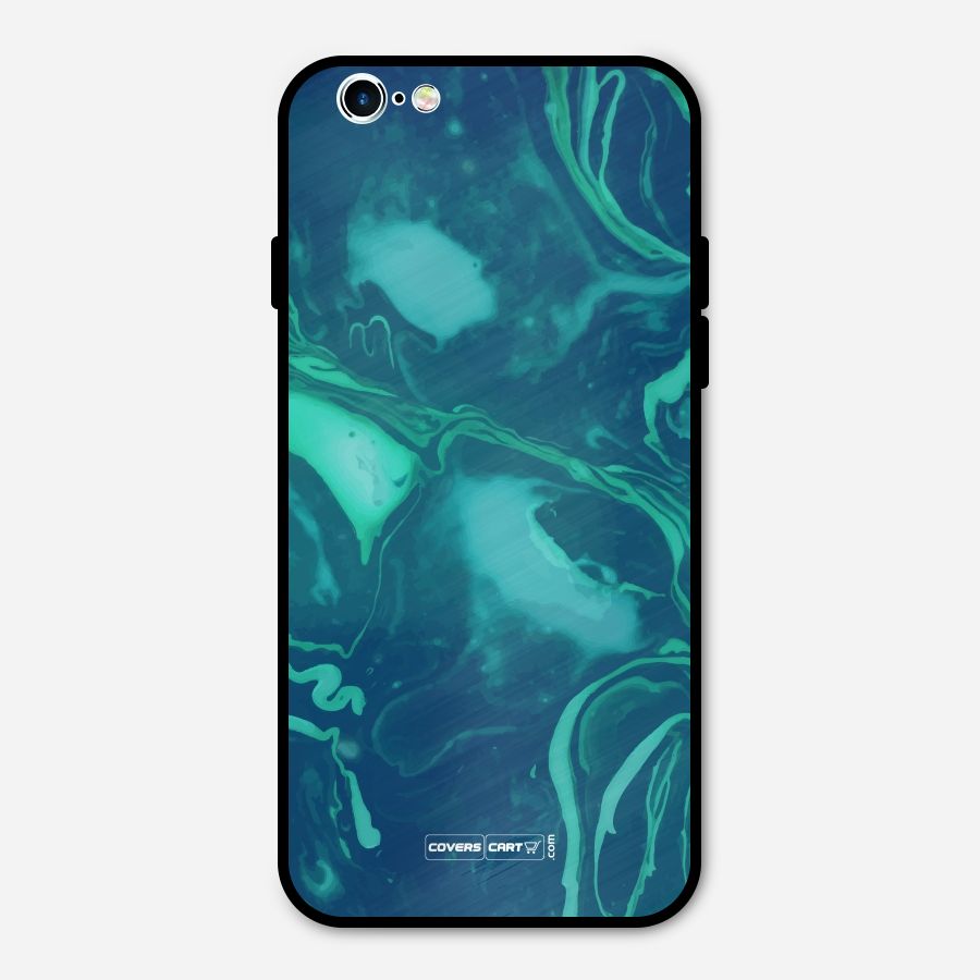 Jazzy Green Marble Texture Metal Back Case for iPhone 6 6s