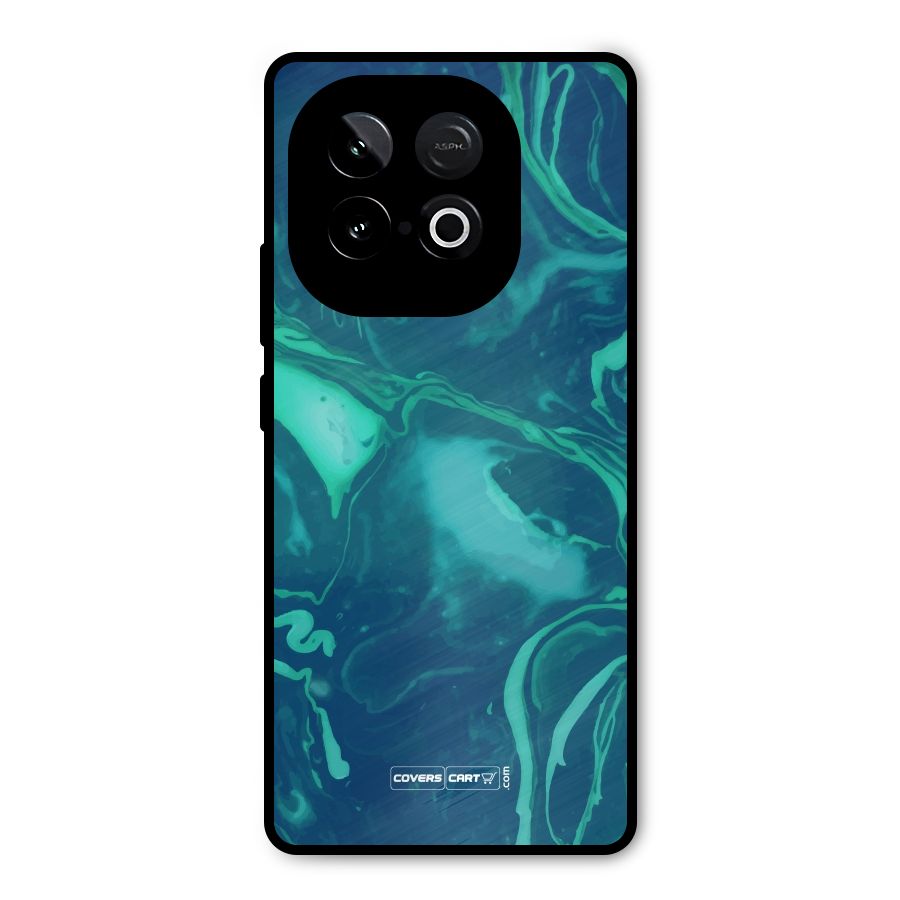 Jazzy Green Marble Texture Metal Back Case for iQOO Neo 10